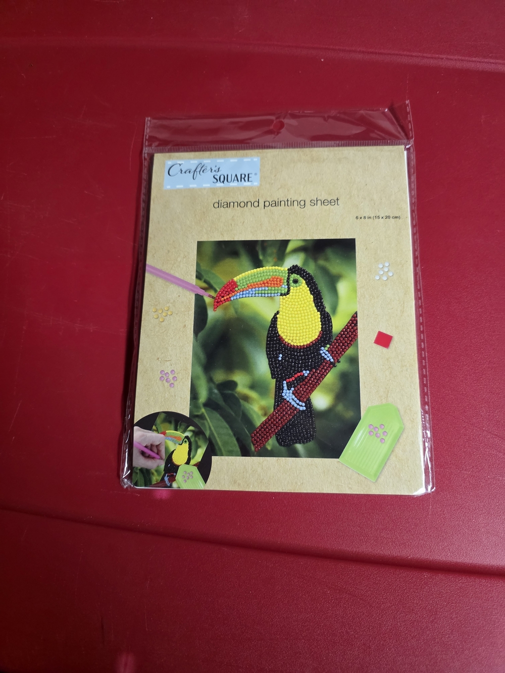 Yellow & Black Toucan Diamond Painting Sheet - Kids Craft Kit